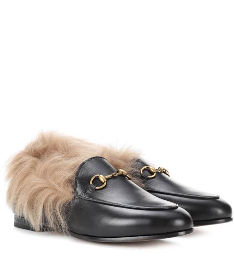 gucci loafers with fur women|gucci fur loafers women.